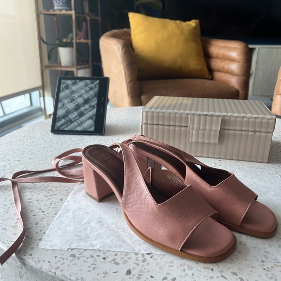 Alohas Lille peach lace up heels size 39 EU 8.5 US - Picture 7 of 7